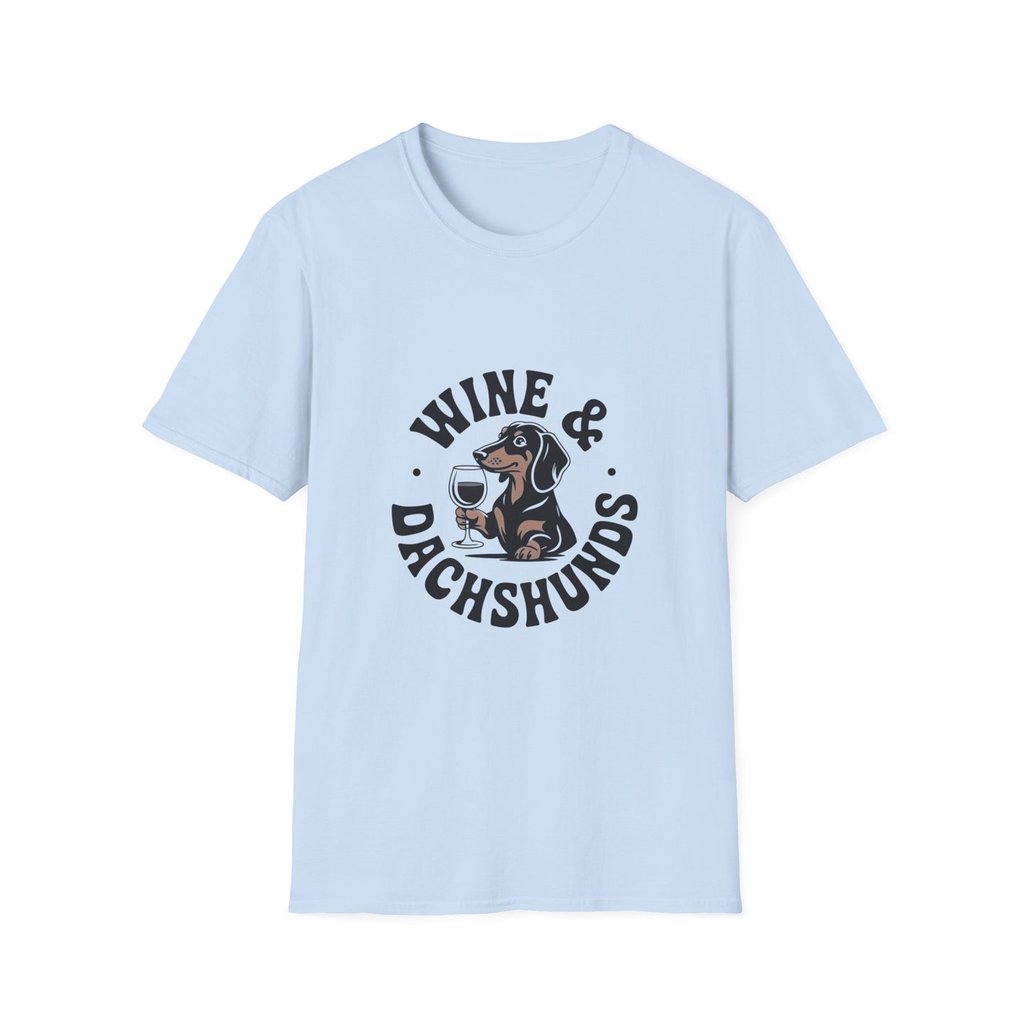 Wine & Dachshunds T-Shirt — Cute Dachshund Wine Lover Tee