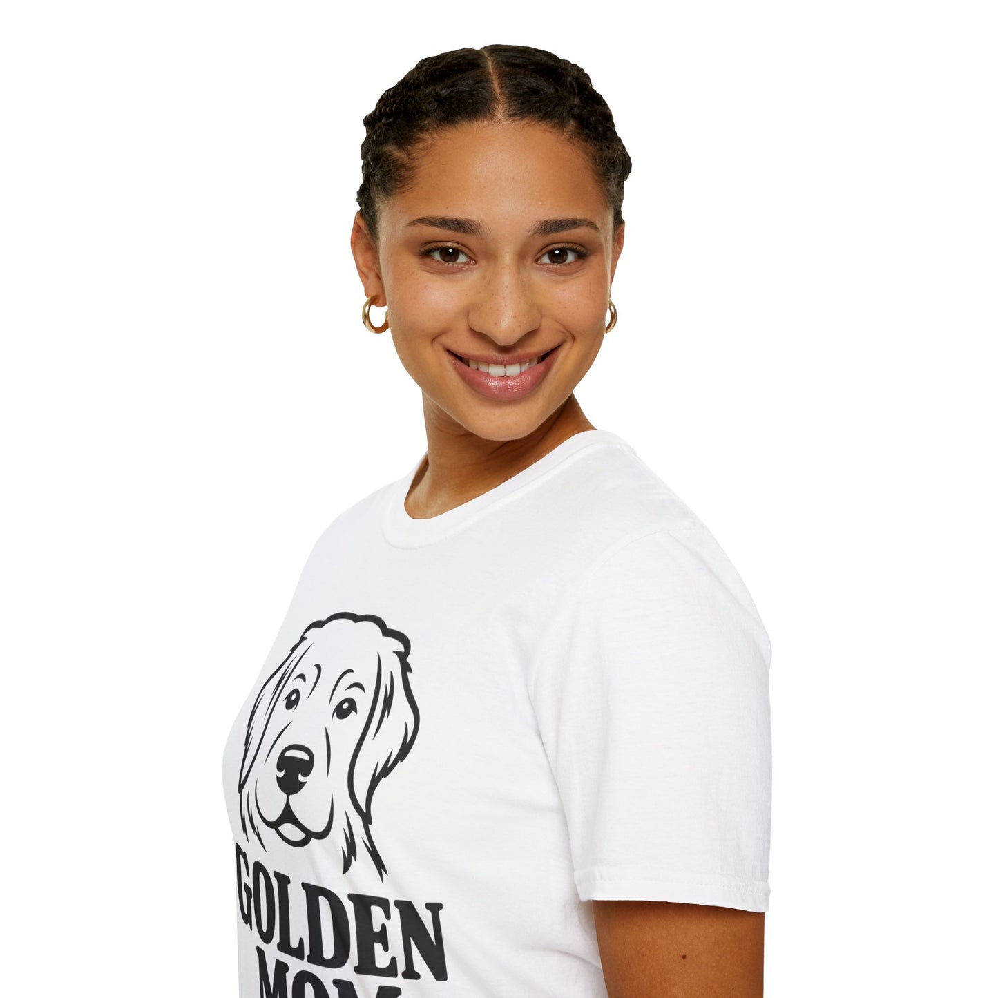 Golden Mom T-Shirt — Minimalist Golden Retriever Dog Mom Tee