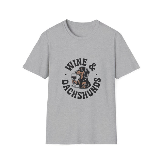 Wine & Dachshunds T-Shirt — Cute Dachshund Wine Lover Tee