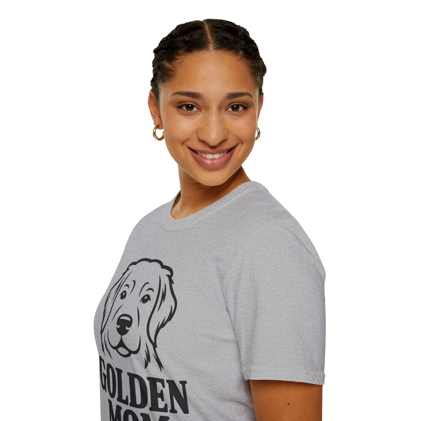 Golden Mom T-Shirt — Minimalist Golden Retriever Dog Mom Tee