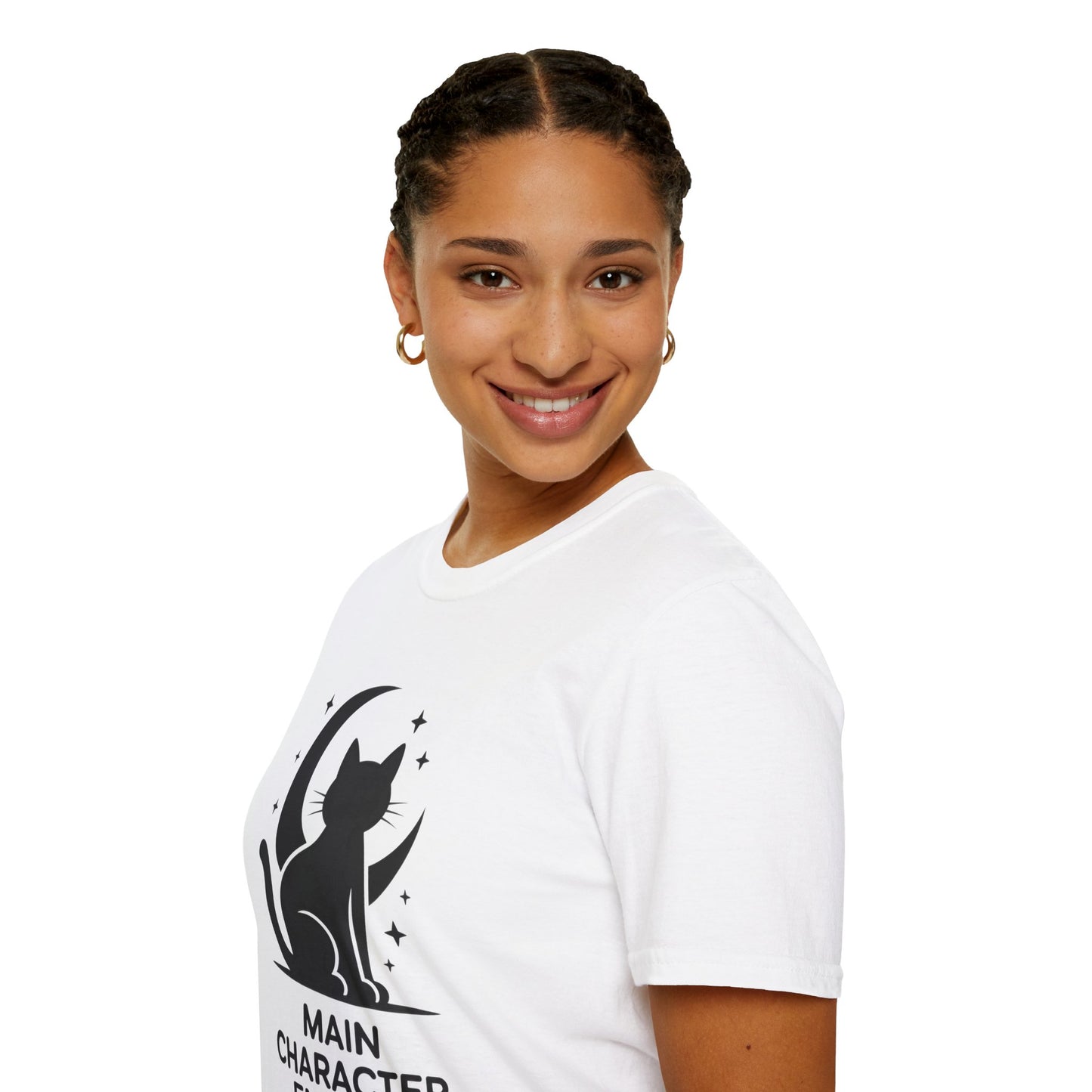 Cat Moon T‑Shirt - "Main Character Energy" Graphic Tee
