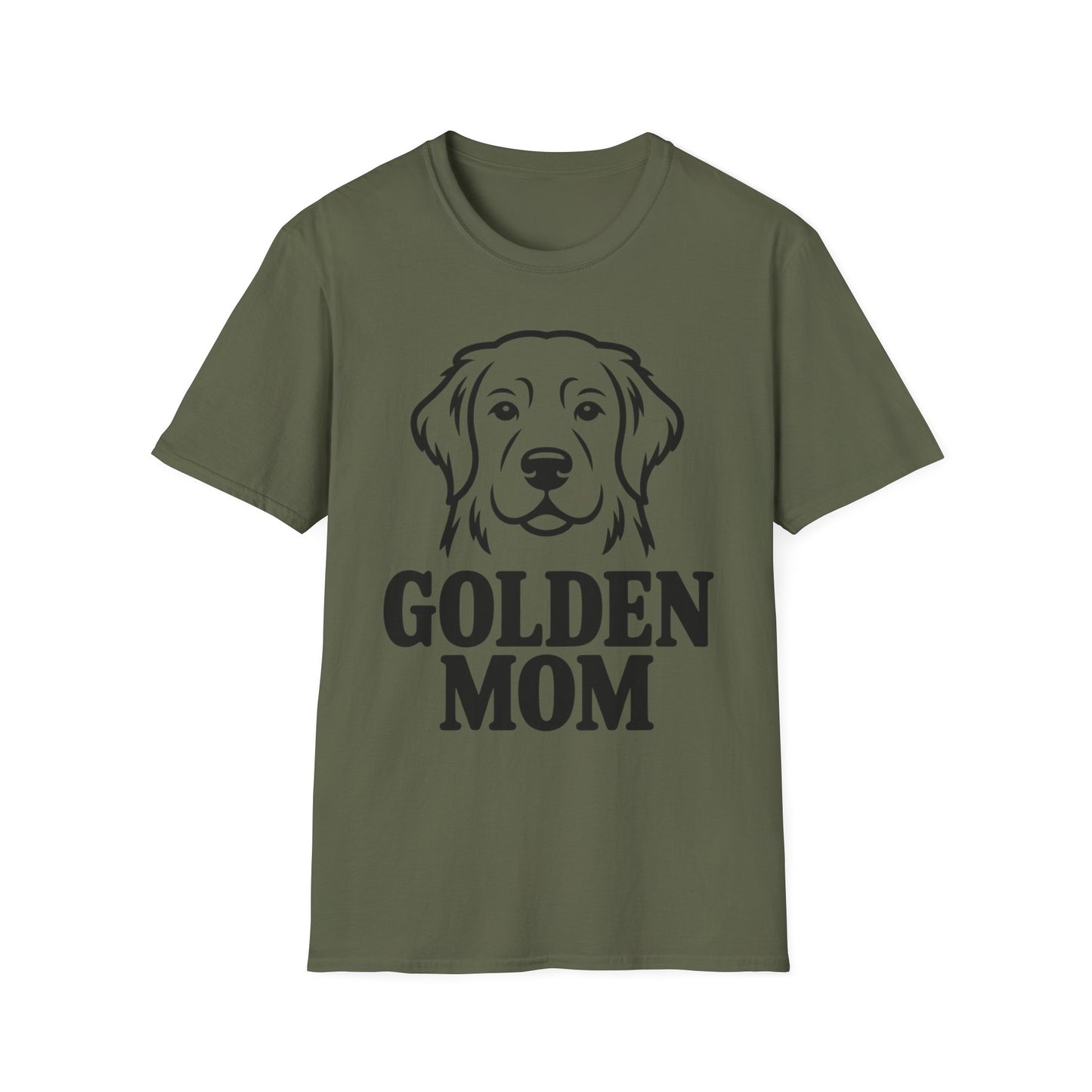Golden Mom T-Shirt — Minimalist Golden Retriever Dog Mom Tee