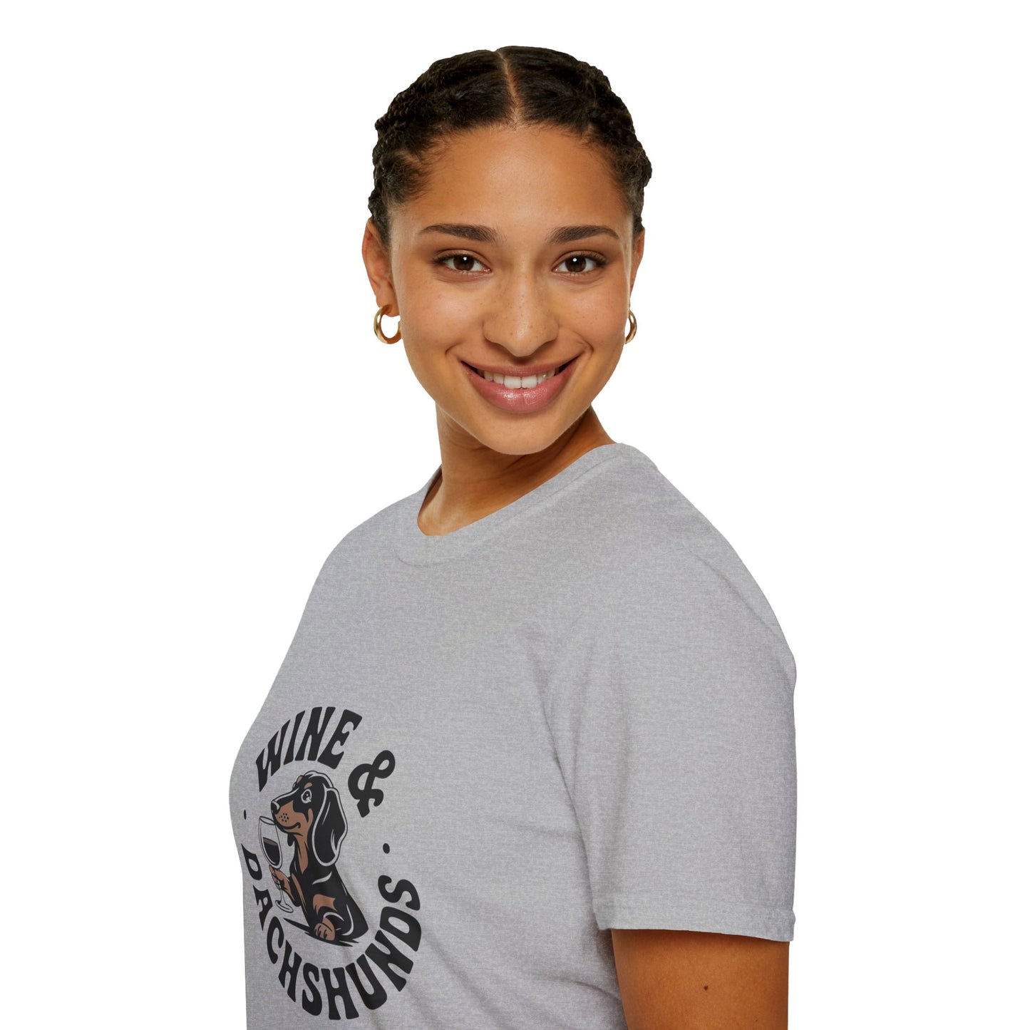 Wine & Dachshunds T-Shirt — Cute Dachshund Wine Lover Tee