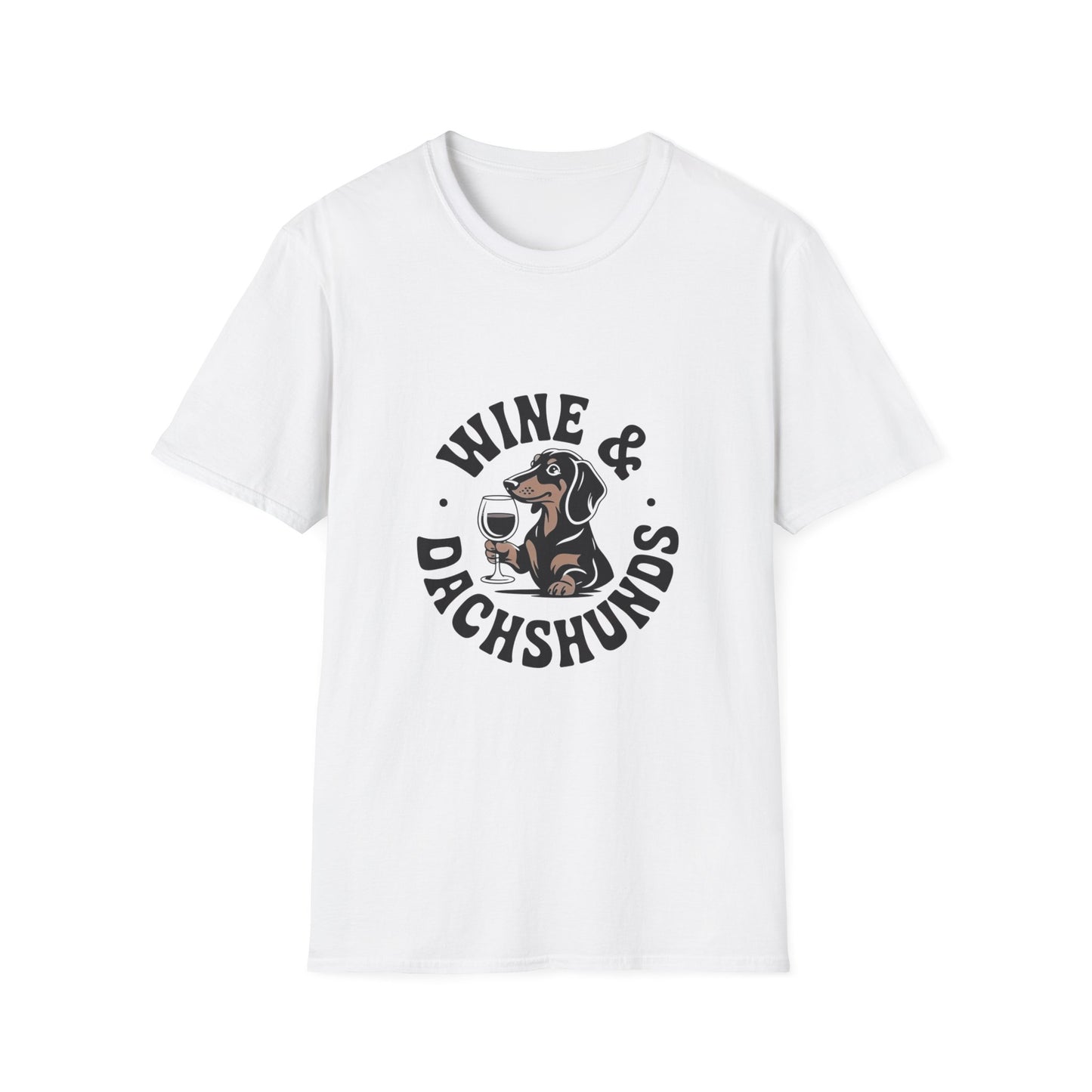 Wine & Dachshunds T-Shirt — Cute Dachshund Wine Lover Tee