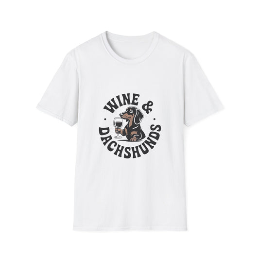 Wine & Dachshunds T-Shirt — Cute Dachshund Wine Lover Tee