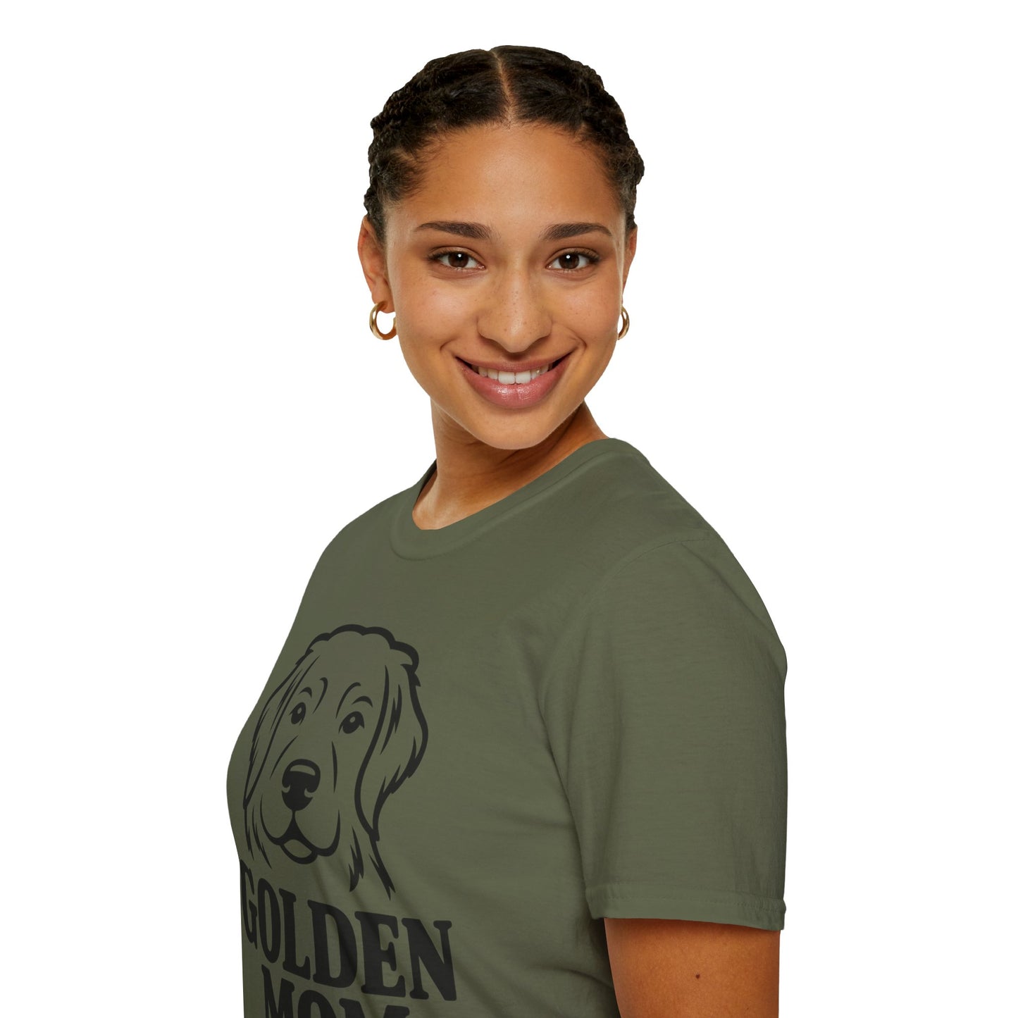 Golden Mom T-Shirt — Minimalist Golden Retriever Dog Mom Tee