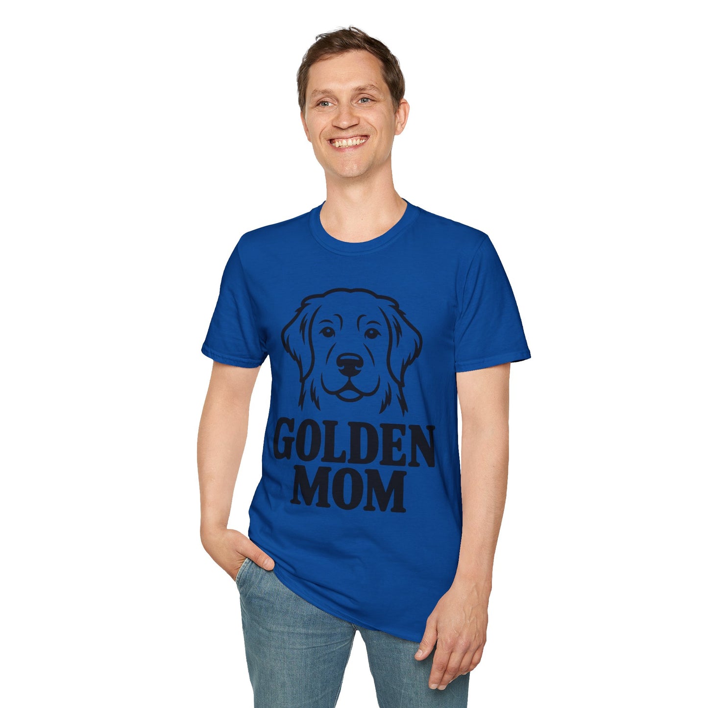 Golden Mom T-Shirt — Minimalist Golden Retriever Dog Mom Tee