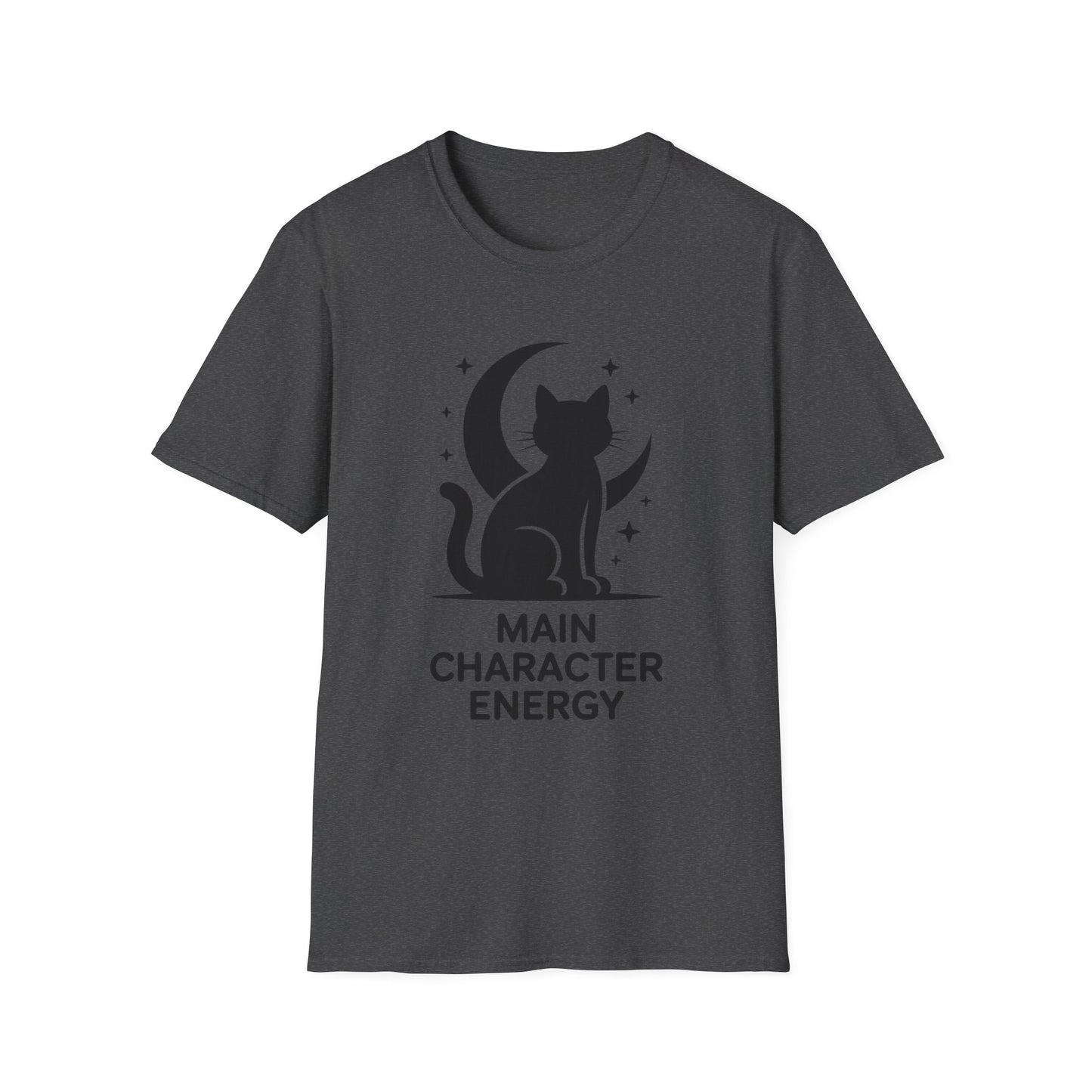Cat Moon T‑Shirt - "Main Character Energy" Graphic Tee