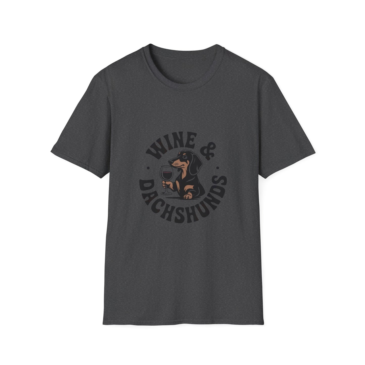 Wine & Dachshunds T-Shirt — Cute Dachshund Wine Lover Tee