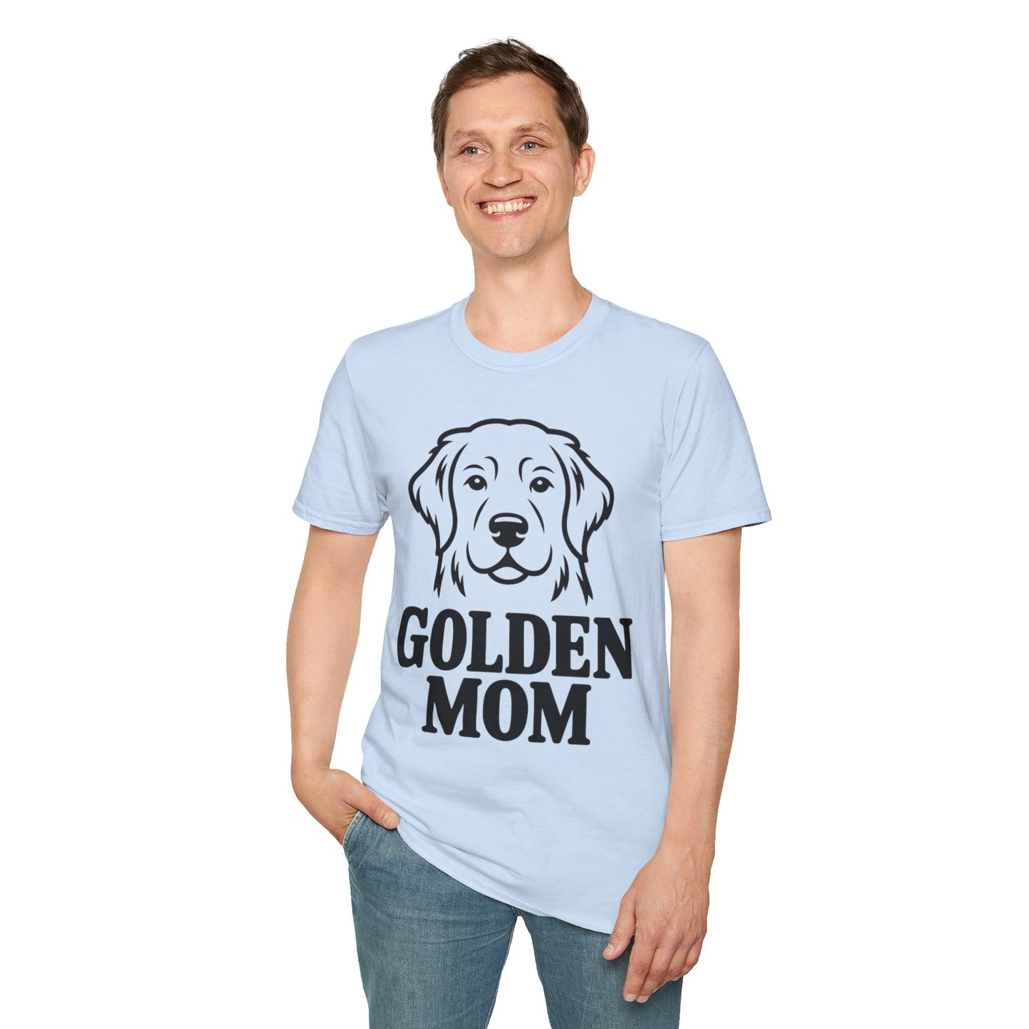 Golden Mom T-Shirt — Minimalist Golden Retriever Dog Mom Tee