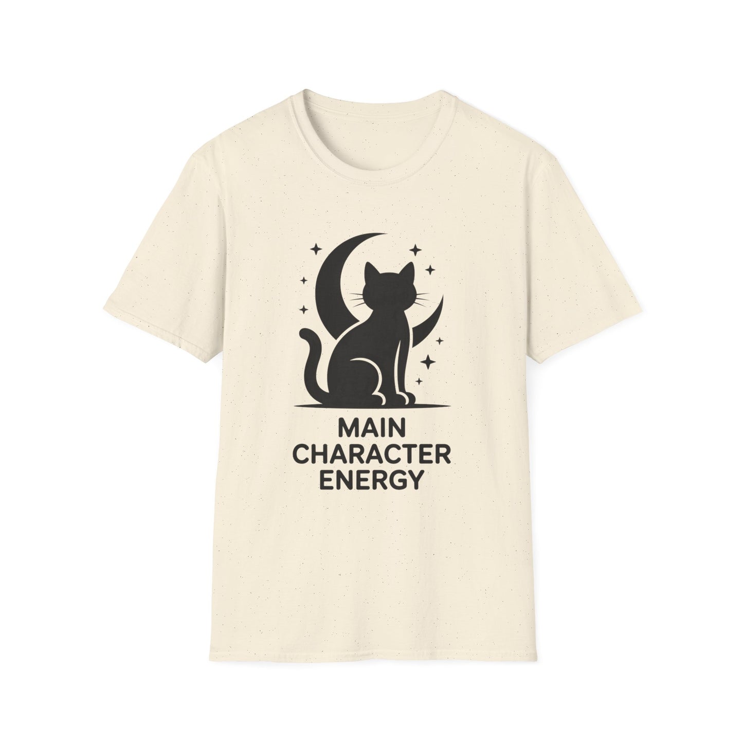 Cat Moon T‑Shirt - "Main Character Energy" Graphic Tee
