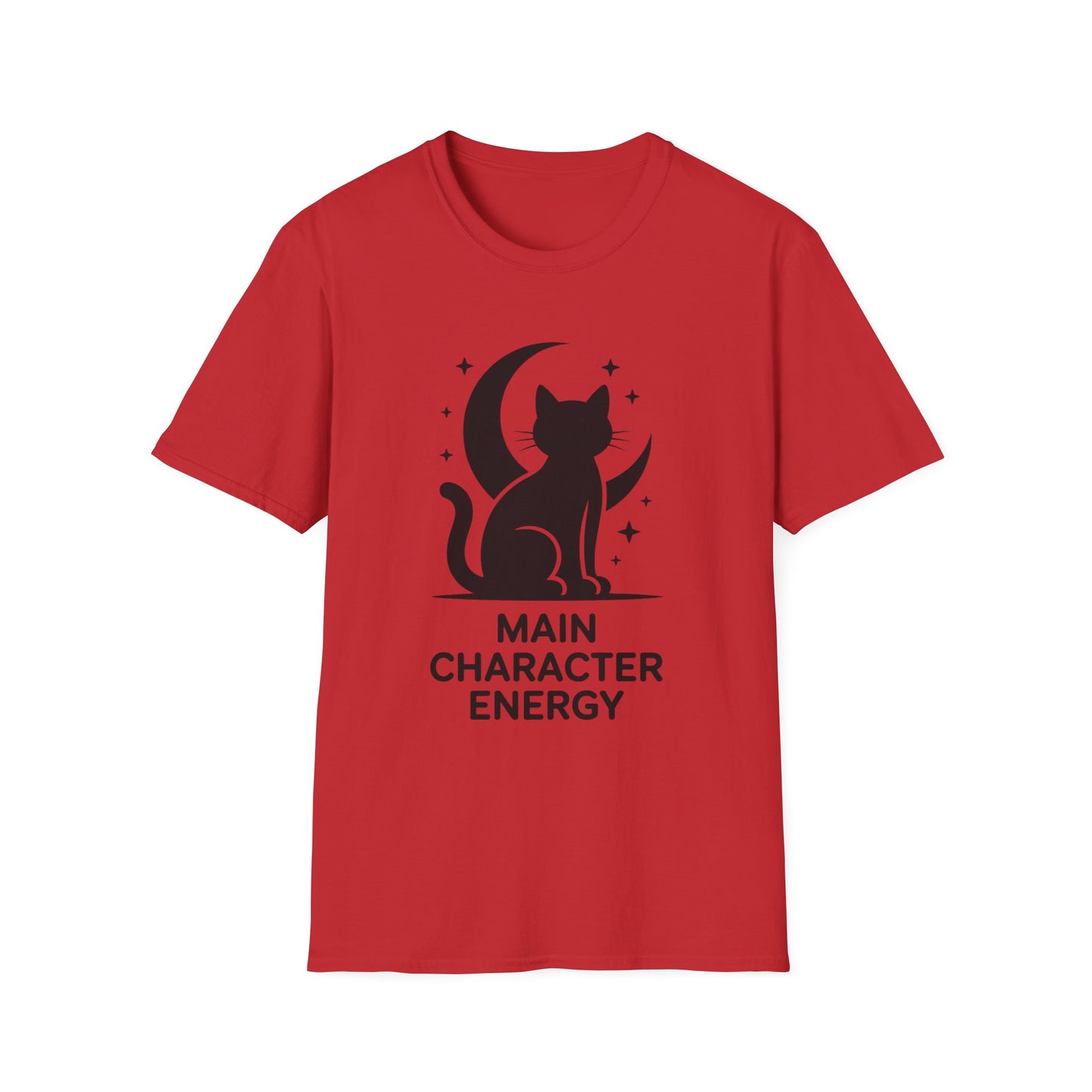 Cat Moon T‑Shirt - "Main Character Energy" Graphic Tee