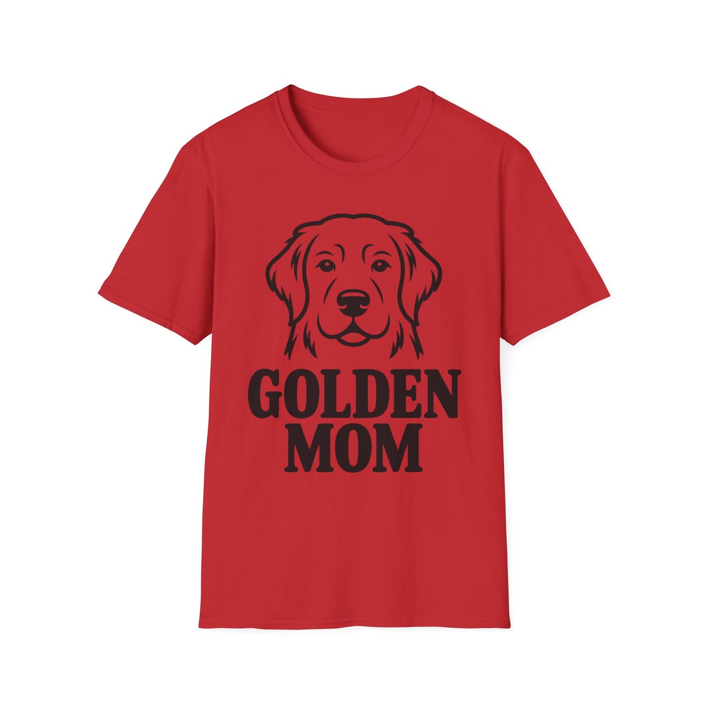 Golden Mom T-Shirt — Minimalist Golden Retriever Dog Mom Tee