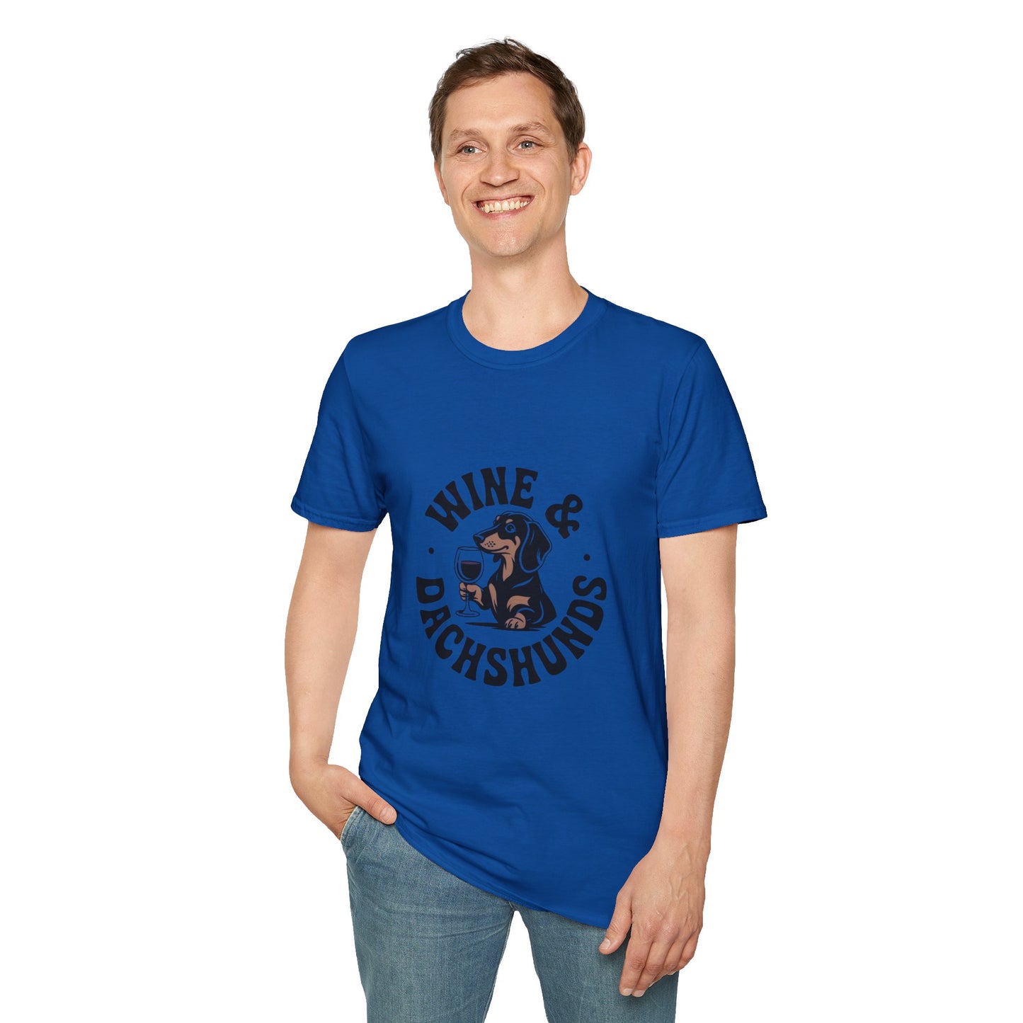 Wine & Dachshunds T-Shirt — Cute Dachshund Wine Lover Tee