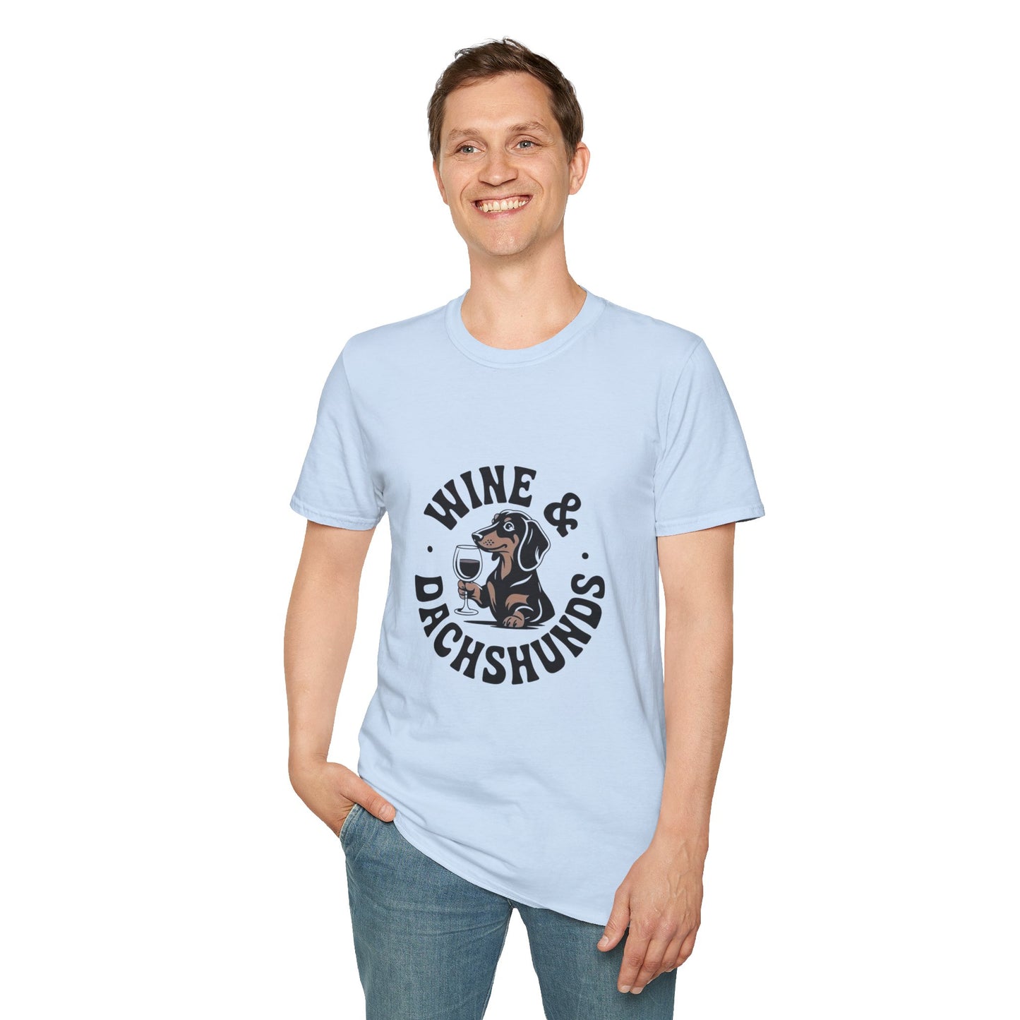 Wine & Dachshunds T-Shirt — Cute Dachshund Wine Lover Tee