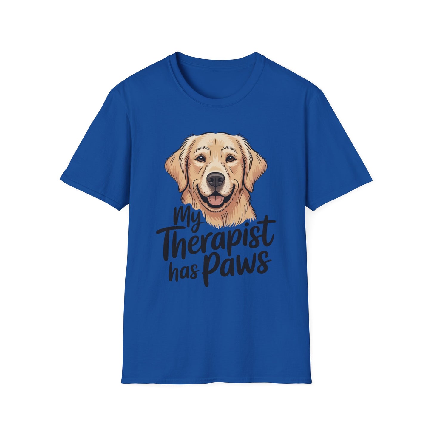 My Therapist Has Paws T-Shirt — Golden Retriever Dog Lover Tee