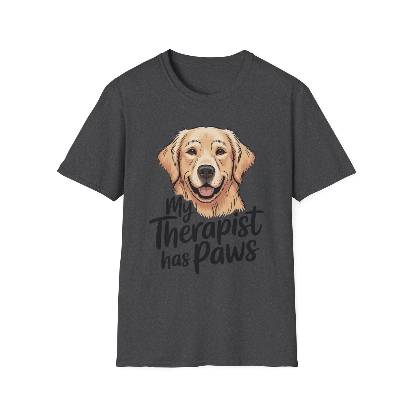 My Therapist Has Paws T-Shirt — Golden Retriever Dog Lover Tee