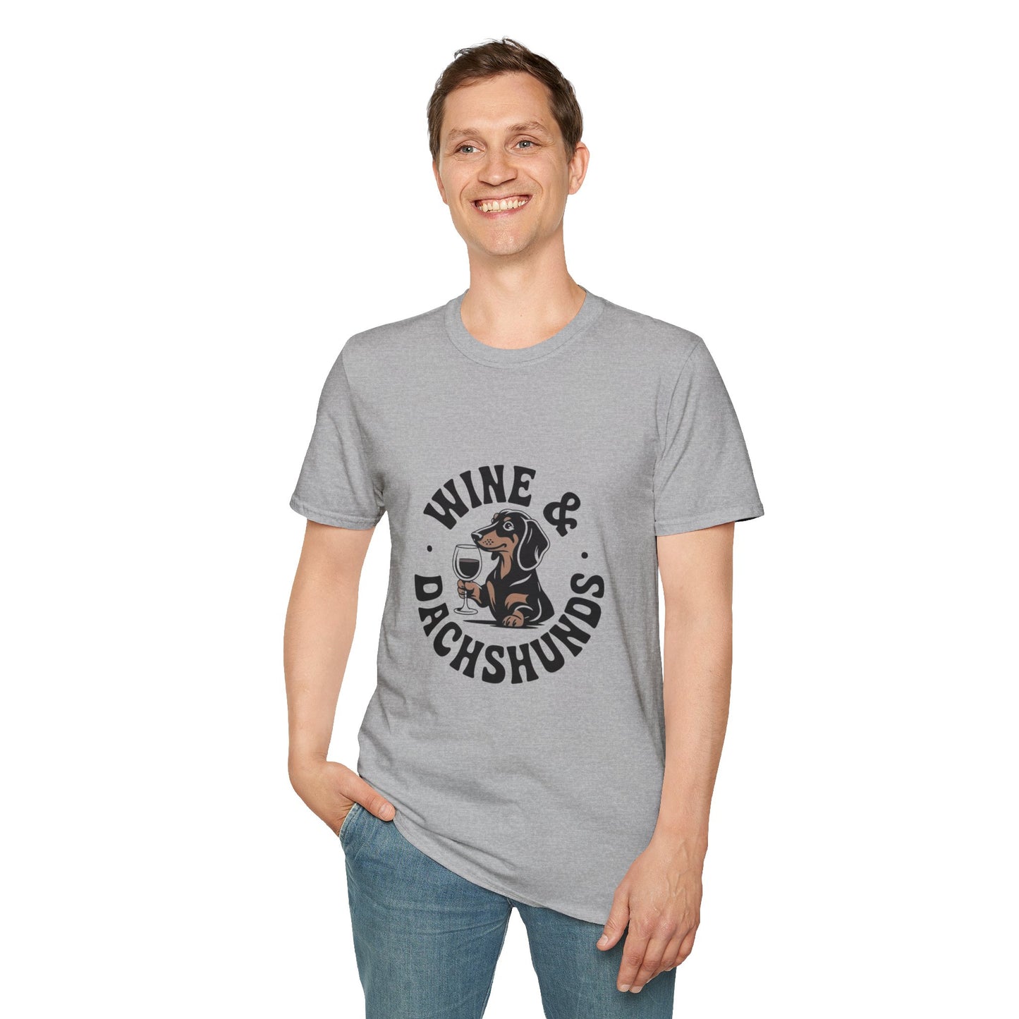 Wine & Dachshunds T-Shirt — Cute Dachshund Wine Lover Tee