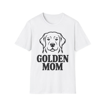 Golden Mom T-Shirt — Minimalist Golden Retriever Dog Mom Tee