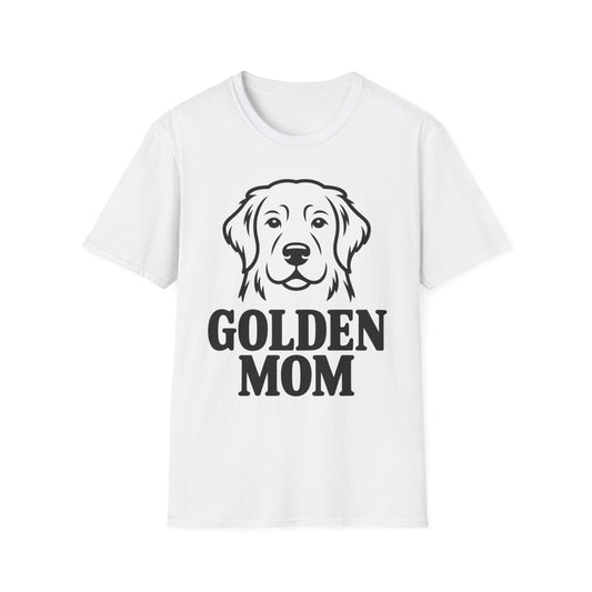 Golden Mom T-Shirt — Minimalist Golden Retriever Dog Mom Tee