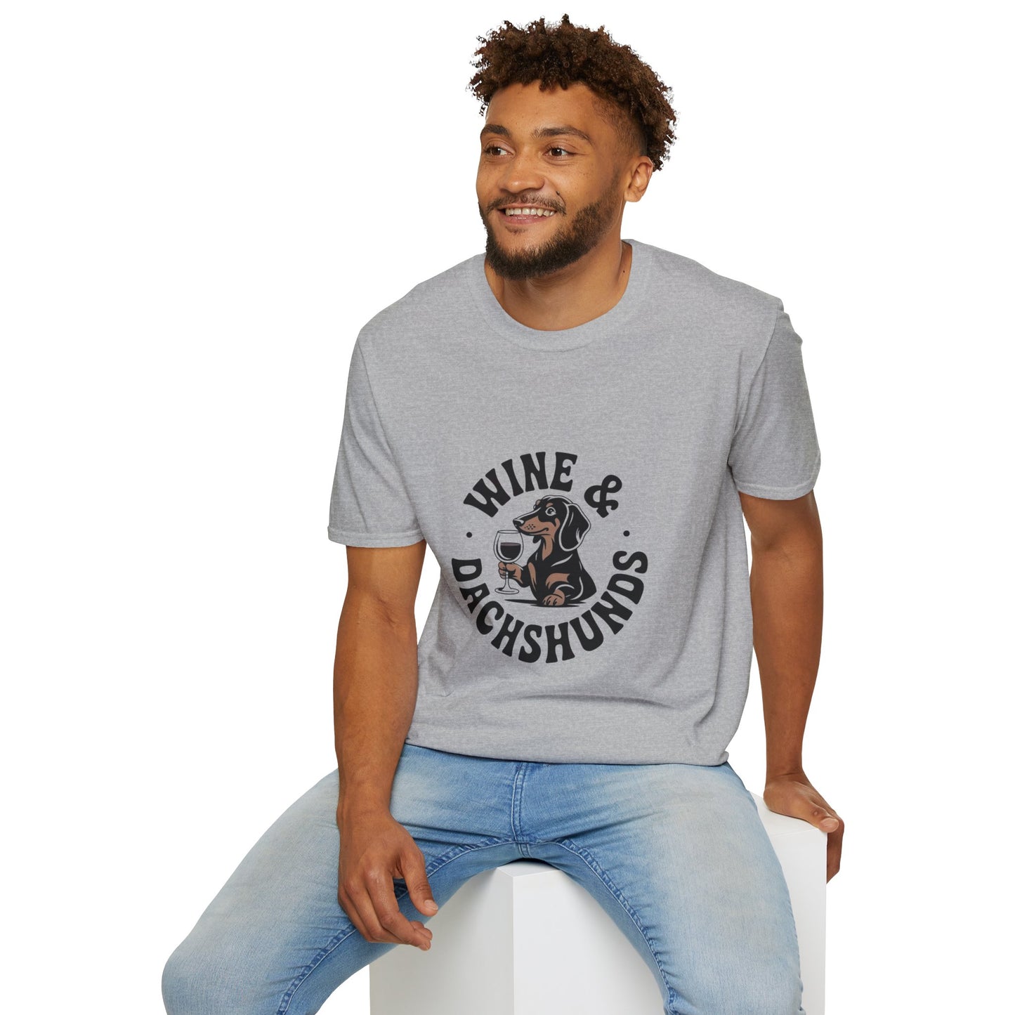 Wine & Dachshunds T-Shirt — Cute Dachshund Wine Lover Tee