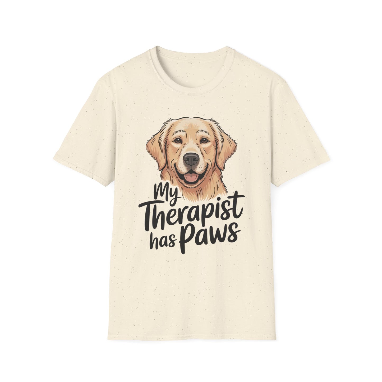 My Therapist Has Paws T-Shirt — Golden Retriever Dog Lover Tee