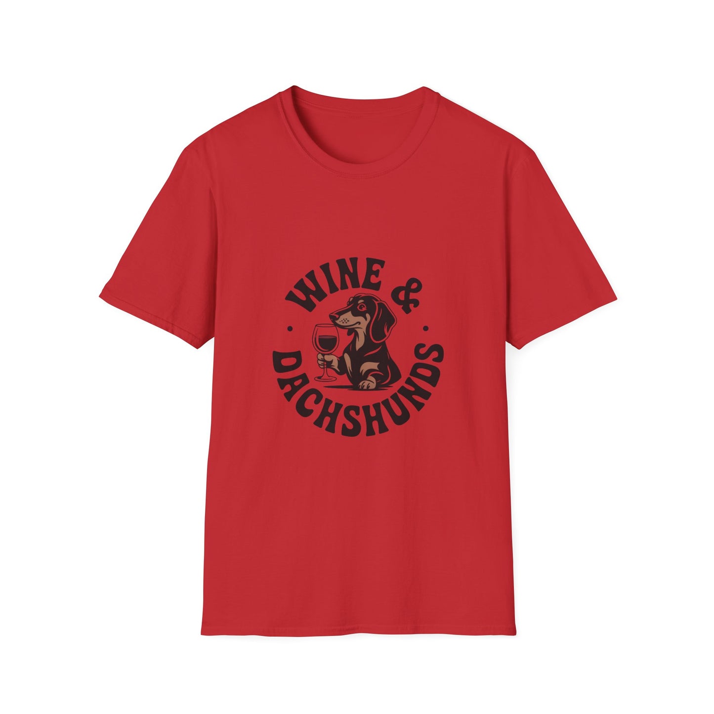 Wine & Dachshunds T-Shirt — Cute Dachshund Wine Lover Tee