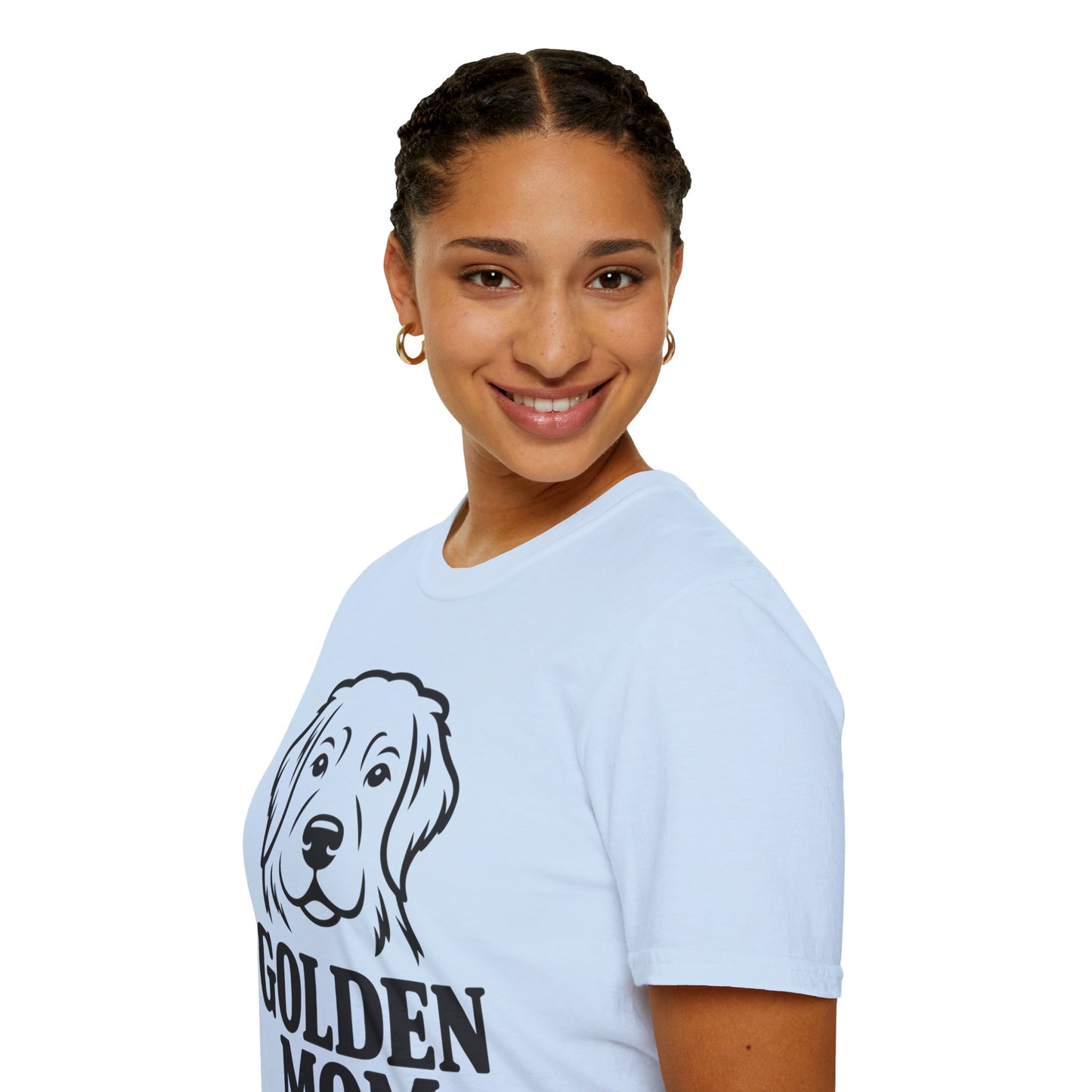 Golden Mom T-Shirt — Minimalist Golden Retriever Dog Mom Tee